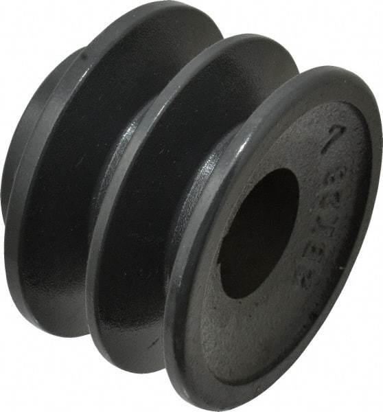 Browning - 1-1/8" Bore, 1-31/32 Long, 2.95" Outside Diam, Finished Bore Two Groove V Belt Sheave - 2.6 Belt Pitch B, 2.2" Pitch Diam of 4L Belt - Americas Industrial Supply
