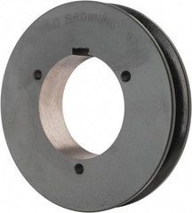 Browning - 1 Groove, 5/8 to 2-1/4 Bore Diam, 5.28" Outside Diam, QD Bushed V Belt Sheave - 5.1 5V Diam Belt Pitch - Americas Industrial Supply