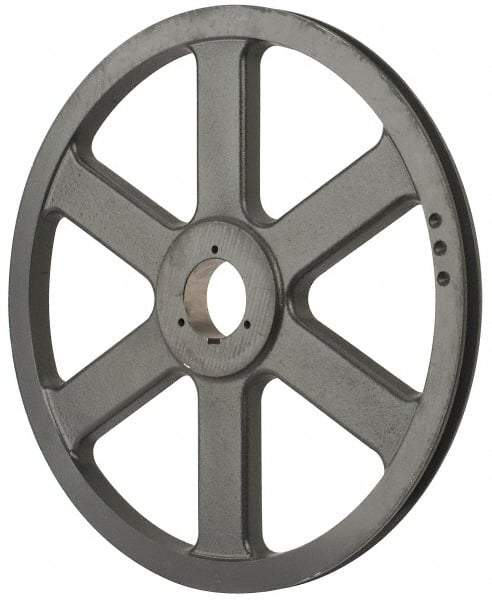 Browning - 1 Groove, 5/8 to 2-1/4 Bore Diam, 18.68" Outside Diam, QD Bushed V Belt Sheave - 18.5 5V Diam Belt Pitch - Americas Industrial Supply