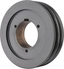 Browning - 2 Groove, 5/8 to 2-1/4 Bore Diam, 6.48" Outside Diam, QD Bushed V Belt Sheave - 6.3 5V Diam Belt Pitch - Americas Industrial Supply