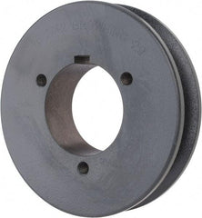 Browning - 1 Groove, 1/2 to 2-7/16 Bore Diam, 4.48" Outside Diam, QD Bushed V Belt Sheave - 4.3 5V Diam Belt Pitch - Americas Industrial Supply