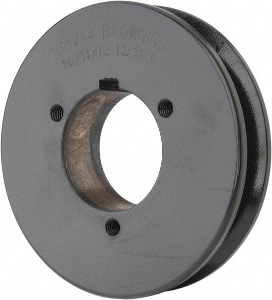 Browning - 1 Groove, 1/2 to 2-7/16 Bore Diam, 4.68" Outside Diam, QD Bushed V Belt Sheave - 4.5 5V Diam Belt Pitch - Americas Industrial Supply