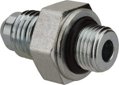 Voss - 7/16-20 x 1/8 Male Thread, Zinc Plated Carbon Steel Industrial Pipe Adapter - MJIC x MBSPP - Americas Industrial Supply