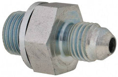 Voss - 7/16-20 x 1/4 Male Thread, Zinc Plated Carbon Steel Industrial Pipe Adapter - MJIC x MBSPP - Americas Industrial Supply