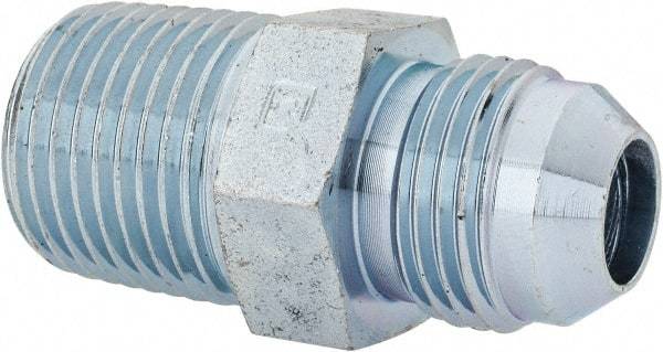 Voss - 3/4-16 x 1/2 Male Thread, Zinc Plated Carbon Steel Industrial Pipe Adapter - MJIC x MBSPT - Americas Industrial Supply
