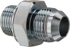 Voss - 7/8-14 x 1/2 Male Thread, Zinc Plated Carbon Steel Industrial Pipe Adapter - MJIC x MBSPP - Americas Industrial Supply