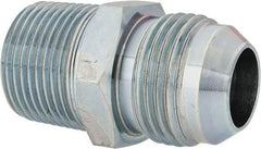 Voss - 1-1/16 - 12 x 3/4 Male Thread, Zinc Plated Carbon Steel Industrial Pipe Adapter - MJIC x MBSPT - Americas Industrial Supply