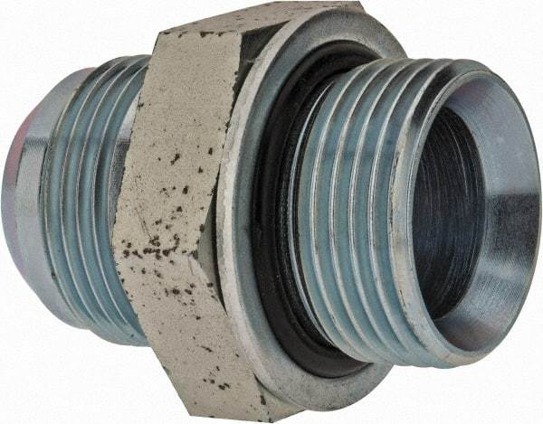 Voss - 1-5/16 - 12 x 1 Male Thread, Zinc Plated Carbon Steel Industrial Pipe Adapter - MJIC x MBSPP - Americas Industrial Supply