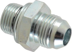 Voss - 3/4-16 x M18x1.5 Male Thread, Zinc Plated Carbon Steel Industrial Pipe Adapter - MJIC x Male Metric - Americas Industrial Supply