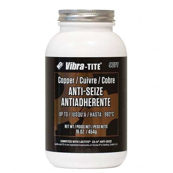 Vibra-Tite - 16 oz Jar, Copper Anti-Seize Lubricant, with Brush Cap - Americas Industrial Supply