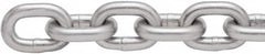 Peerless Chain - 4500 Lbs. Load Capacity, Low Carbon Steel Proof Coil Chain - Cut to Length, 3 Grade, 1.559 Inch Inside Long x 0.81 Inch Inside Wide - Americas Industrial Supply