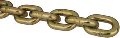 Peerless Chain - 3/8" Welded Transport Chain - 6,600 Lb Capacity, Grade 70, Cut to Length, Carbon Steel, Yellow Zinc Finish - Americas Industrial Supply