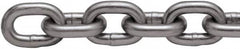 Peerless Chain - 150 Ft. Long, 2600 Lbs. Load Capacity, Carbon Steel High Test Chain - 4 Grade, 0.98 Inch Inside Long x 0.409 Inch Inside Wide - Americas Industrial Supply