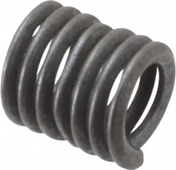 Heli-Coil - Single Insert, #6-32 UNC, 2D, Stainless Steel Screw Locking Insert - 6-7/8 Free Coils, 0.276 Inch Overall Length, 0.178 to 0.193 Inch Outside Diameter, with Tang, Dry Film Lubricant, 304 Material Grade - Exact Industrial Supply