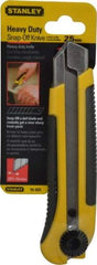 Stanley - Snap Utility Knife - 5-7/16" Blade, Yellow & Black ABS/Rubber Handle, 1 Blade Included - Americas Industrial Supply