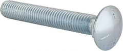 Value Collection - 1/2-13 UNC 3-1/2" Length Under Head, Standard Square Neck, Carriage Bolt - Grade 5 Steel, Zinc-Plated Finish - Americas Industrial Supply