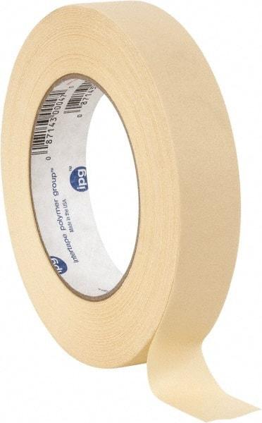 Intertape - 1" Wide x 60 Yd Long Tan Paper Masking Tape - Series PG5, 6.3 mil Thick, 25 In/Lb Tensile Strength - Americas Industrial Supply