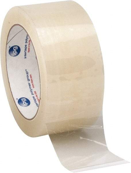 Intertape - 2" x 60 Yd Clear Rubber Adhesive Sealing Tape - Polypropylene Film Backing, 3 mil Thick, 32 Lb Tensile Strength, Series 1100 - Americas Industrial Supply