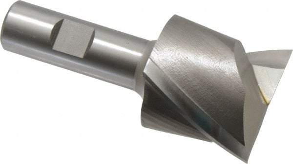 Hertel - 1-7/8", 1-5/8" LOC, 3/4" Shank Diam, 3-7/8" OAL, 2 Flute, High Speed Steel Square End Mill - Single End, Uncoated, Spiral Flute, 30° Helix, Centercutting, Right Hand Cut, Right Hand Flute - Americas Industrial Supply