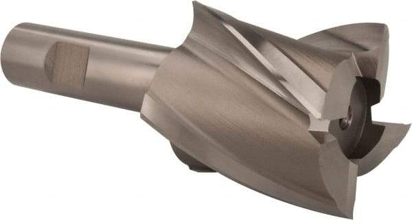 Hertel - 1-7/8", 2" LOC, 3/4" Shank Diam, 4-1/2" OAL, 4 Flute, High Speed Steel Square End Mill - Single End, Uncoated, Spiral Flute, 30° Helix, Right Hand Cut, Right Hand Flute - Americas Industrial Supply