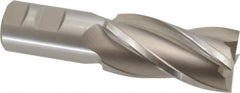 Hertel - 1-1/2", 3" LOC, 1-1/4" Shank Diam, 5-1/2" OAL, 4 Flute, High Speed Steel Square End Mill - Single End, Uncoated, Spiral Flute, 30° Helix, Centercutting, Right Hand Cut, Right Hand Flute - Americas Industrial Supply