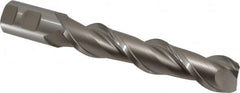Hertel - 1-1/4", 6" LOC, 1-1/4" Shank Diam, 8-1/2" OAL, 2 Flute, High Speed Steel Square End Mill - Single End, Uncoated, Spiral Flute, 42° Helix, Centercutting, Right Hand Cut, Right Hand Flute - Americas Industrial Supply