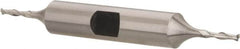 Hertel - 5/64", 5/16" LOC, 3/8" Shank Diam, 3-1/16" OAL, 2 Flute, Cobalt Square End Mill - Double End, Uncoated, Spiral Flute, 30° Helix, Centercutting, Right Hand Cut, Right Hand Flute - Americas Industrial Supply