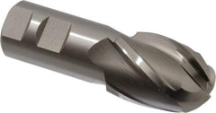 Hertel - 1-1/2" Diam, 2" LOC, 4 Flute Cobalt Ball End Mill - Uncoated, Single End, 4-1/2" OAL, 1-1/4" Shank Diam, Spiral Flute - Americas Industrial Supply