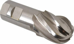 Hertel - 1-1/2" Diam, 2" LOC, 6 Flute Cobalt Ball End Mill - Uncoated, Single End, 4-1/2" OAL, 1-1/4" Shank Diam, Spiral Flute - Americas Industrial Supply