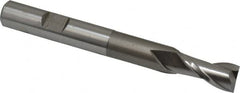 Hertel - 3/8", 3/4" LOC, 3/8" Shank Diam, 3-5/16" OAL, 2 Flute, Cobalt Square End Mill - Single End, Uncoated, Spiral Flute, 30° Helix, Centercutting, Right Hand Cut, Right Hand Flute - Americas Industrial Supply