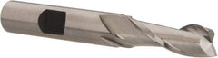 Hertel - 11/32", 1" LOC, 3/8" Shank Diam, 2-3/4" OAL, 2 Flute, Cobalt Square End Mill - Single End, Uncoated, Spiral Flute, 30° Helix, Centercutting, Right Hand Cut, Right Hand Flute - Americas Industrial Supply