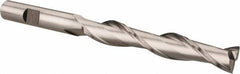 Hertel - 7/16", 2-3/4" LOC, 3/8" Shank Diam, 4-3/4" OAL, 2 Flute, Cobalt Square End Mill - Single End, Uncoated, Spiral Flute, 30° Helix, Centercutting, Right Hand Cut, Right Hand Flute - Americas Industrial Supply
