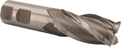 Hertel - 15/16", 1-7/8" LOC, 7/8" Shank Diam, 4-1/8" OAL, 4 Flute, Cobalt Square End Mill - Single End, Uncoated, Spiral Flute, 30° Helix, Centercutting, Right Hand Cut, Right Hand Flute - Americas Industrial Supply
