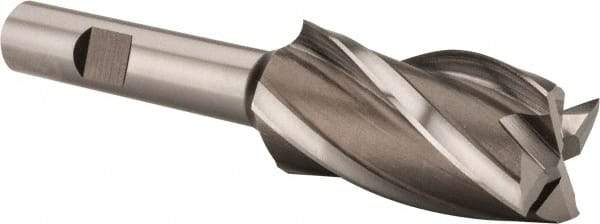 Hertel - 1", 1-7/8" LOC, 1/2" Shank Diam, 4-1/8" OAL, 4 Flute, Cobalt Square End Mill - Single End, Uncoated, Spiral Flute, 30° Helix, Centercutting, Right Hand Cut, Right Hand Flute - Americas Industrial Supply