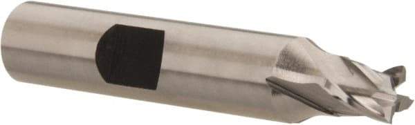 Hertel - 1/4", 1/4" LOC, 3/8" Shank Diam, 2-1/16" OAL, 4 Flute, Cobalt Square End Mill - Single End, Uncoated, Spiral Flute, 30° Helix, Centercutting, Right Hand Cut, Right Hand Flute - Americas Industrial Supply