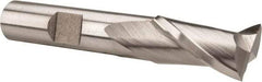 Hertel - 31/64", 1" LOC, 1/2" Shank Diam, 3-1/4" OAL, 2 Flute, High Speed Steel Square End Mill - Single End, Uncoated, Spiral Flute, 30° Helix, Centercutting, Right Hand Cut, Right Hand Flute - Americas Industrial Supply