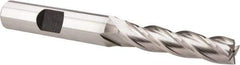 Hertel - 5/16", 1-3/8" LOC, 3/8" Shank Diam, 3-1/8" OAL, 4 Flute, Cobalt Square End Mill - Single End, Uncoated, Spiral Flute, 30° Helix, Right Hand Cut, Right Hand Flute - Americas Industrial Supply