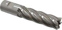Hertel - 1-1/4", 4" LOC, 1-1/4" Shank Diam, 6-1/2" OAL, 6 Flute, Cobalt Square End Mill - Single End, Uncoated, Spiral Flute, 30° Helix, Right Hand Cut, Right Hand Flute - Americas Industrial Supply
