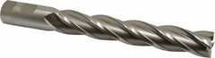 Hertel - 1", 6" LOC, 1" Shank Diam, 8-1/2" OAL, 4 Flute, Cobalt Square End Mill - Single End, Uncoated, Spiral Flute, 30° Helix, Right Hand Cut, Right Hand Flute - Americas Industrial Supply