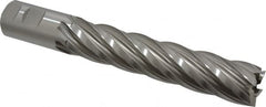 Hertel - 1-1/4", 6" LOC, 1-1/4" Shank Diam, 8-1/2" OAL, 6 Flute, Cobalt Square End Mill - Single End, Uncoated, Spiral Flute, 30° Helix, Right Hand Cut, Right Hand Flute - Americas Industrial Supply