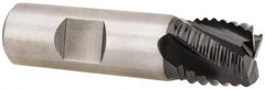 Hertel - 1/4" Diam, Coarse Pitch, 1/4" LOC, 4 Flute Cobalt Roughing Square End Mill - TiAlN Finish, 2-1/16" OAL, 3/8" Shank Diam, Single End, Centercutting, 30° Helix - Americas Industrial Supply