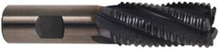 Hertel - 1" Diam, Coarse Pitch, 4" LOC, 5 Flute Cobalt Roughing Square End Mill - TiAlN Finish, 6-1/2" OAL, 1" Shank Diam, Single End, 30° Helix - Americas Industrial Supply