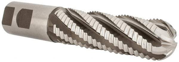 Hertel - 1-1/4" Diam, Coarse Pitch, 4" LOC, 6 Flute Cobalt Roughing Ball End Mill - Uncoated, 6-1/2" OAL, 1-1/4" Shank Diam, Single End, Centercutting, 30° Helix - Americas Industrial Supply