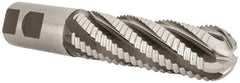 Hertel - 1-1/4" Diam, Coarse Pitch, 4" LOC, 6 Flute Cobalt Roughing Ball End Mill - Uncoated, 6-1/2" OAL, 1-1/4" Shank Diam, Single End, Centercutting, 30° Helix - Americas Industrial Supply