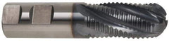 Hertel - 1" Diam, Coarse Pitch, 4" LOC, 5 Flute Cobalt Roughing Ball End Mill - TiCN Finish, 6-1/2" OAL, 1" Shank Diam, Single End, Centercutting, 30° Helix - Americas Industrial Supply