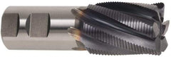 Hertel - 2" Diam, Coarse Pitch, 6" LOC, 8 Flute Cobalt Roughing Square End Mill - Uncoated, 9-3/4" OAL, 2" Shank Diam, Single End, 30° Helix - Americas Industrial Supply