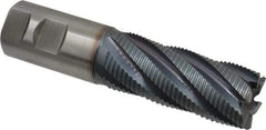 Hertel - 1-1/4" Diam, Fine Pitch, 3" LOC, 6 Flute Cobalt Roughing Square End Mill - TiCN Finish, 5-1/2" OAL, 1-1/4" Shank Diam, Single End, 30° Helix - Americas Industrial Supply