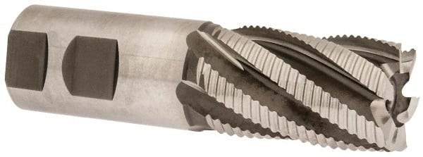 Hertel - 1-1/4" Diam, Fine Pitch, 2" LOC, 6 Flute Cobalt Roughing Square End Mill - Uncoated, 4-1/2" OAL, 1-1/4" Shank Diam, Single End, 30° Helix - Americas Industrial Supply