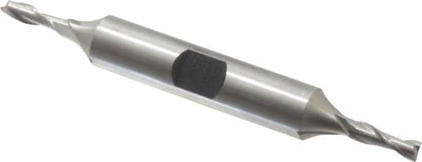 Hertel - 9/64", 7/16" LOC, 3/8" Shank Diam, 3-1/8" OAL, 2 Flute, Cobalt Square End Mill - Double End, Uncoated, Spiral Flute, 30° Helix, Centercutting, Right Hand Cut, Right Hand Flute - Americas Industrial Supply