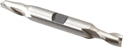 Hertel - 19/64", 9/16" LOC, 3/8" Shank Diam, 3-1/8" OAL, 2 Flute, Cobalt Square End Mill - Double End, Uncoated, Spiral Flute, 30° Helix, Centercutting, Right Hand Cut, Right Hand Flute - Americas Industrial Supply